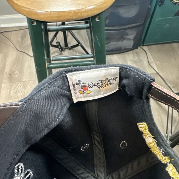 NWT Walt Disney World Embroidered Crest Mickey Mouse Hat Adult Wool Leather 1971 - Picture 5 of 6